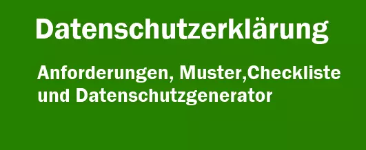 Datenschutzerklärung - Anforderungen, Muster, Checkliste Und ...